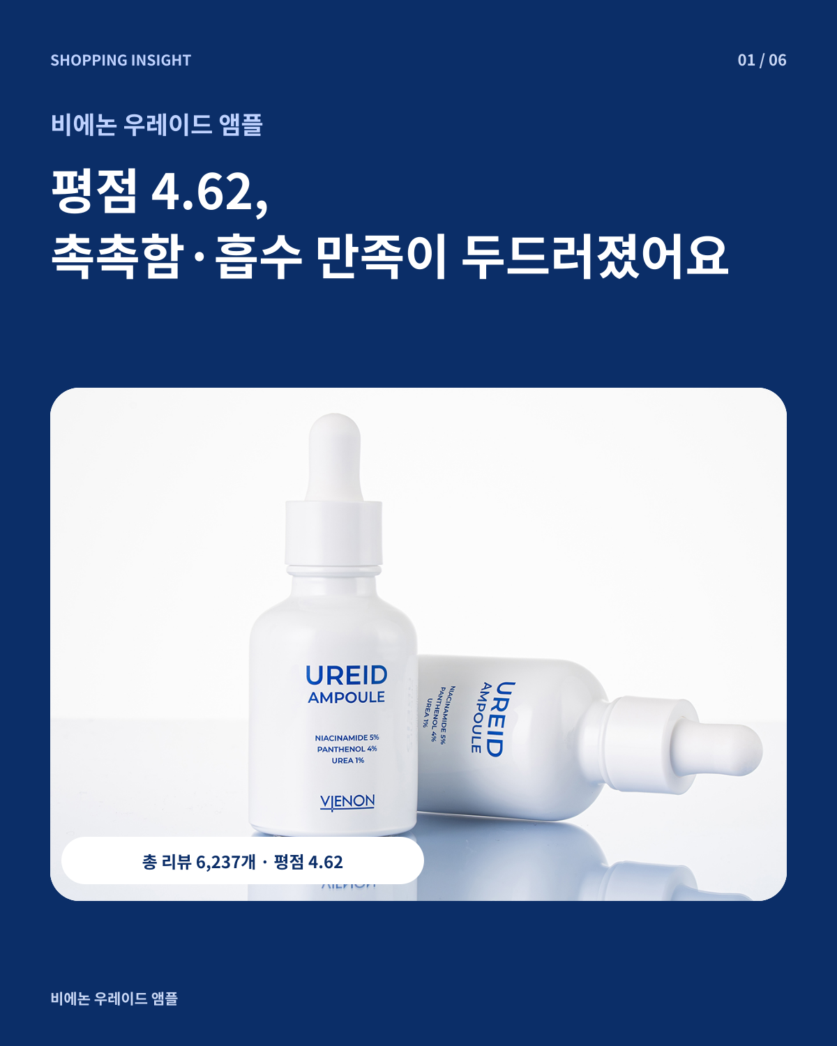 비에논 우레이드 앰플 후기, 평점 4.62와 촉촉함·흡수력 선택 기준 대표 이미지